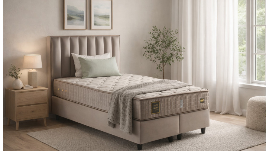 Twijfelaar Opberg Boxspring Gold 120x200